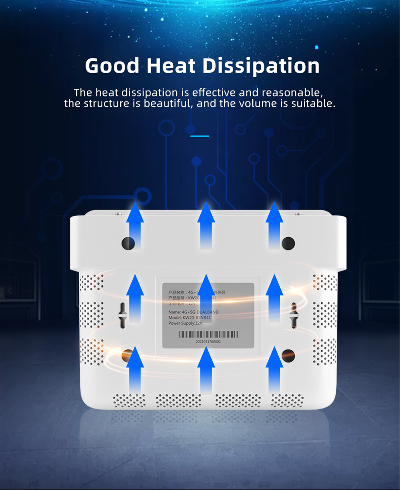 Amplificador de señal móvil KW20-5G para disipación de calor